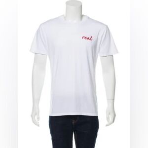 The RealReal Crew Neck Embroidered Tee size large